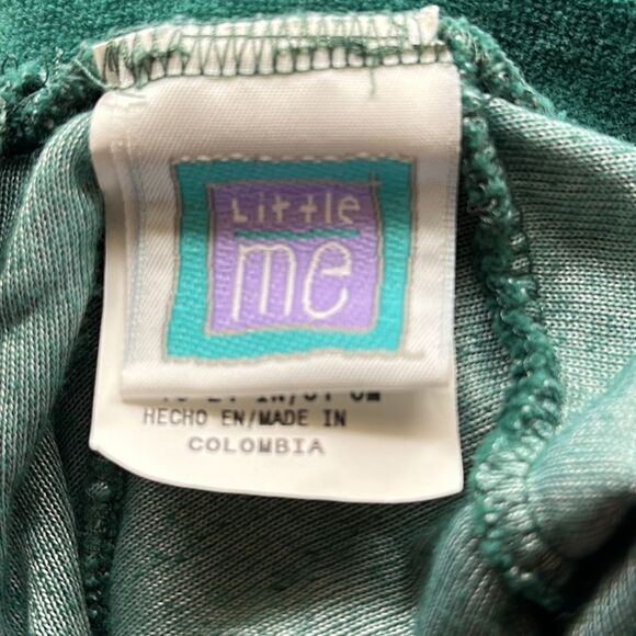 Little Me My First Christmas Outfit 3 months green velour Christmas vintage - Picture 3 of 5